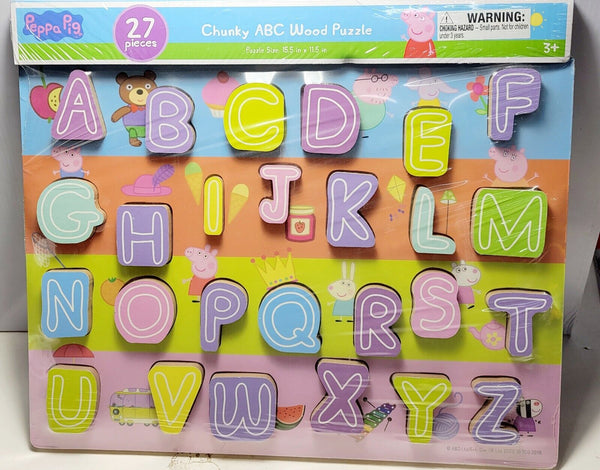 Peppa Pig Chunky ABC Wood Puzzle 27 Pieces