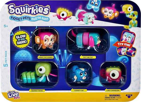 Little Live Pets – Squirkies Glow In The Dark 5 Pet Pack