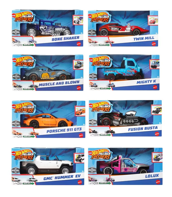 Hot Wheels Diecast Pull Back Racers Assorted