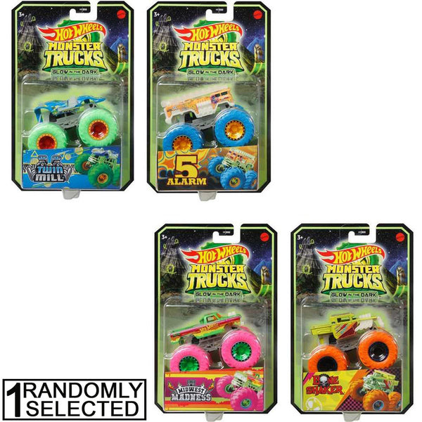 Hot Wheels Monster Trucks Glow In The Dark Assorted Styles/Colors