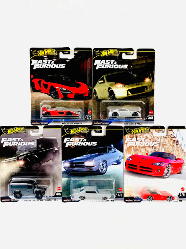 Hot Wheels 2025 Fast & Furious Case J (Set of 5 Cars)