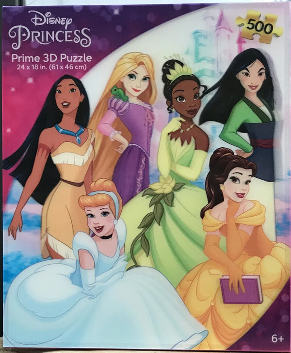 Prime 3D Puzzles: Disney Princesses (500pc)