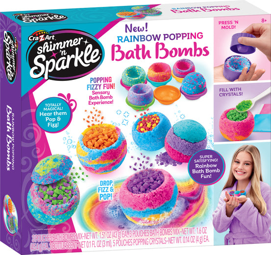 Shimmer N Sparkle: Rainbow Surprise - Popping Bath Bombs