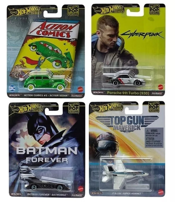 Hot Wheels Pop Culture F 2024 Set of 4 Cars HXD63-956F 1/64