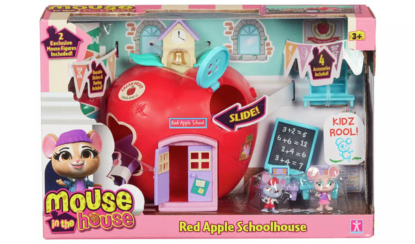 Mouse in The House Red Apple Schoolhouse Playset with Figures