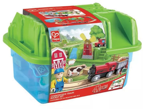 Hape: Countryside Train Bucket Set