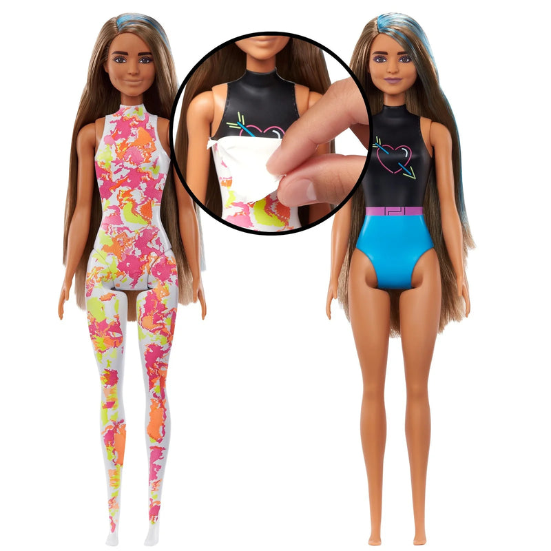 Barbie Color Reveal Doll & Accessories, Neon Tie-Dye Series, 7 Surprises, 1  Barbie Doll (Styles May Vary)