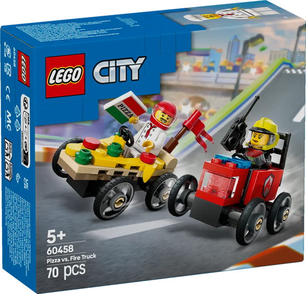 Lego City 60458 Pizza Vs Fire Truck Race Car Pack