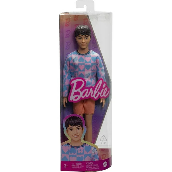 Barbie Fashionistas Ken Doll with Pink and Blue Patterened Shirt