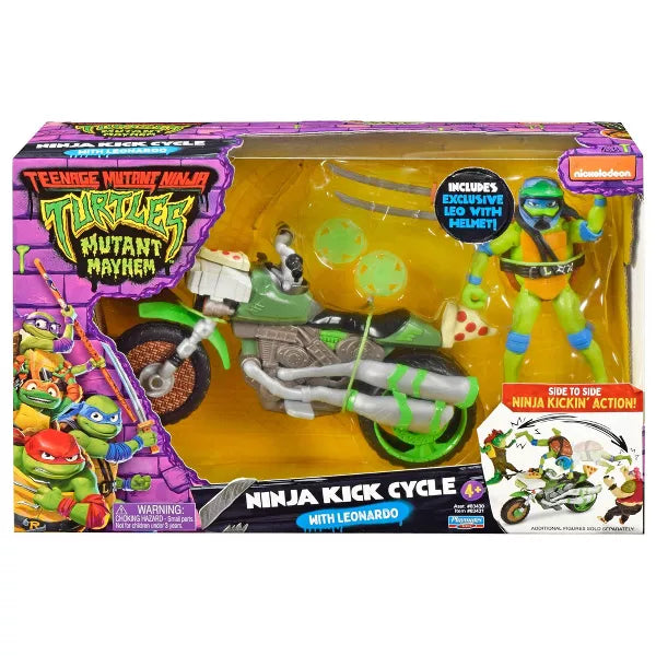 Teenage Mutant Ninja Turtles: Mutant Mayhem Ninja Kick Cycle with Leonardo Action Figure