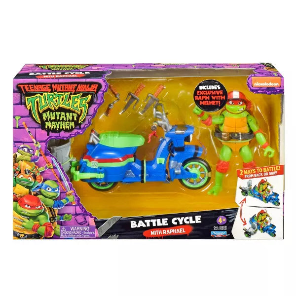 Teenage Mutant Ninja Turtles: Mutant Mayhem Battle Cycle with Raphael Action Figure Set