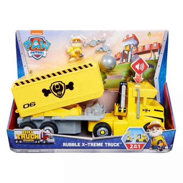 PAW Patrol Big Truck Pups 2-in-1 Rubble Transforming X-Treme Truck