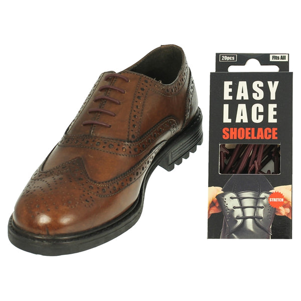 Easy Lace Shoelace Round Brown