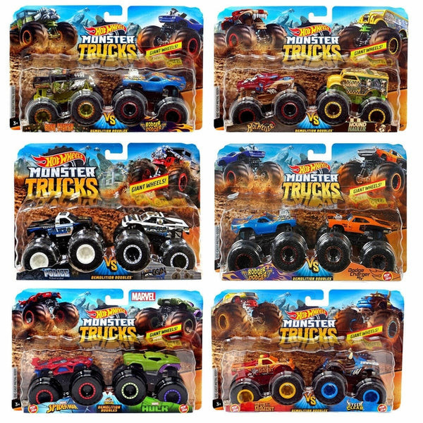 Hot Wheels Monster Trucks 2 Pack 1:64 Assorted