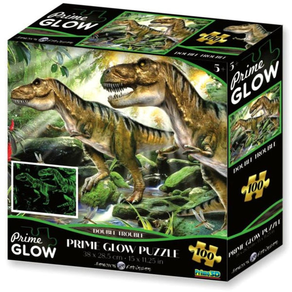 Prime 3D Puzzle Prime Glow Dinosaurs (100pc)