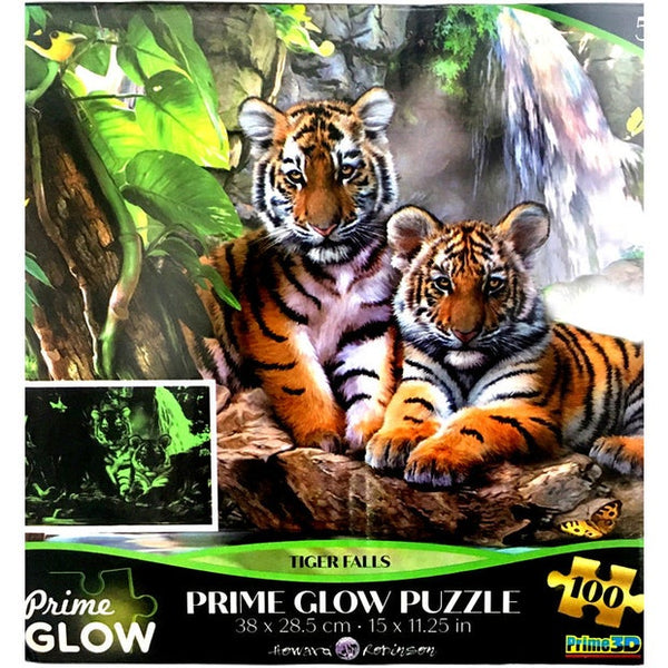 Prime 3D Puzzle Prime Glow Tiger Falls (100pc)